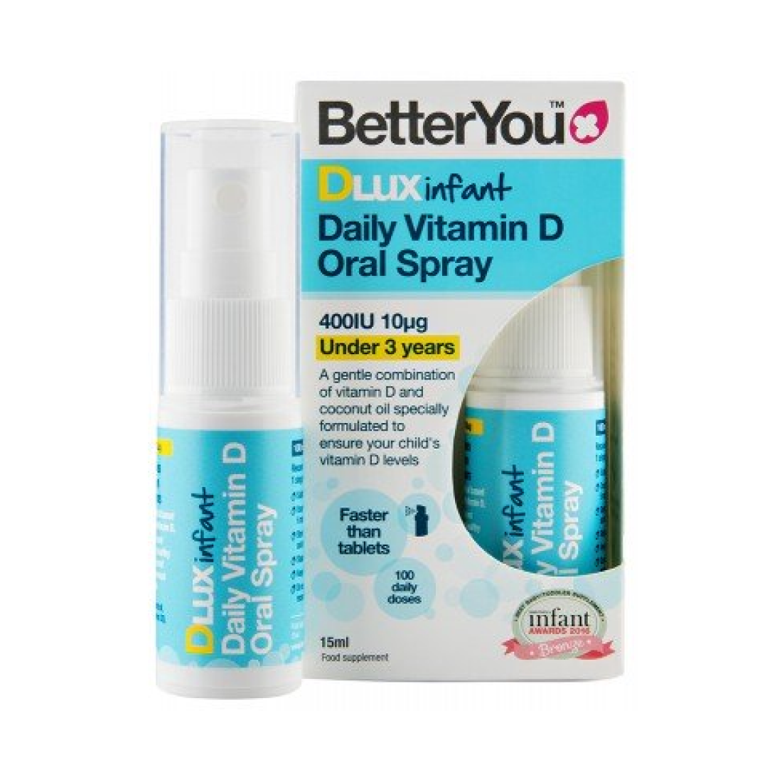BETTERYOU DLUX INFANT DAILY VITAMIN D ORAL SPRAY - 15 ML