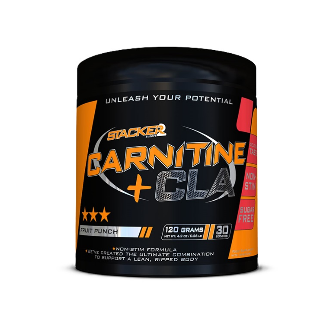 STACKER2 EUROPE CARNITINE + CLA FRUIT PUNCH - 120 GRAMS