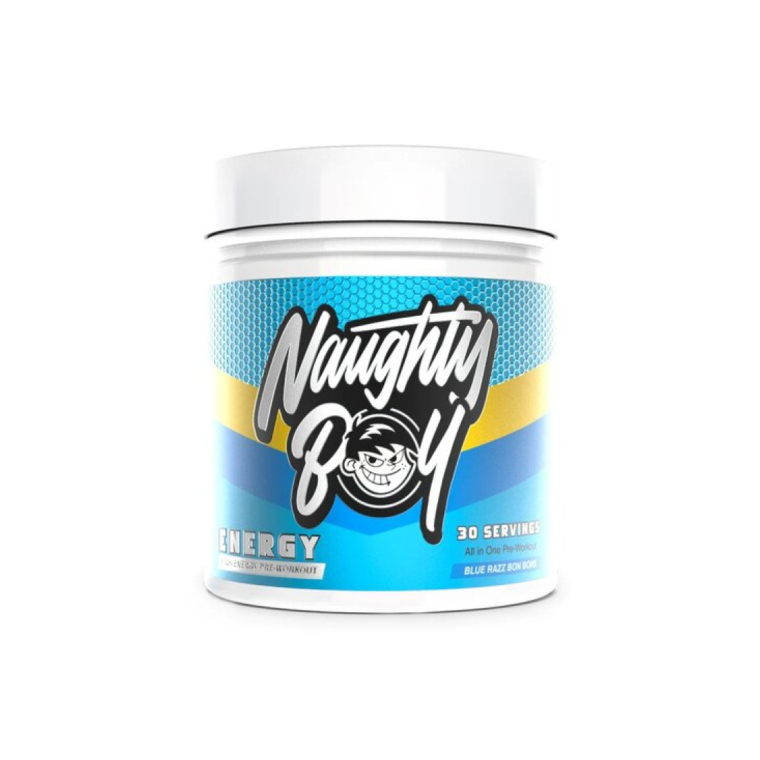 NAUGHTY BOY ENERGY BLUE RAZZ BON BONS - 390 GRAMS