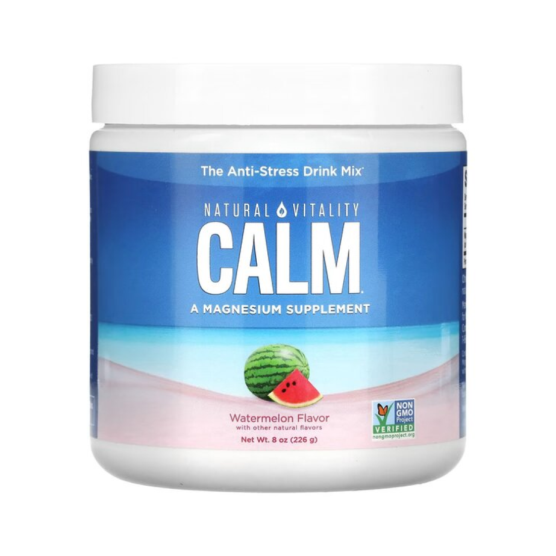NATURAL VITALITY CALM MAGNESIUM POWDER WATERMELON - 226 GRAMS