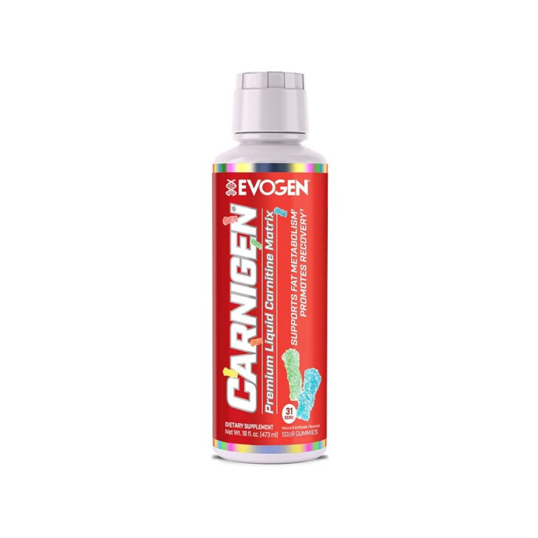 EVOGEN CARNIGEN LIQUID SOUR GUMMIES - 473 ML