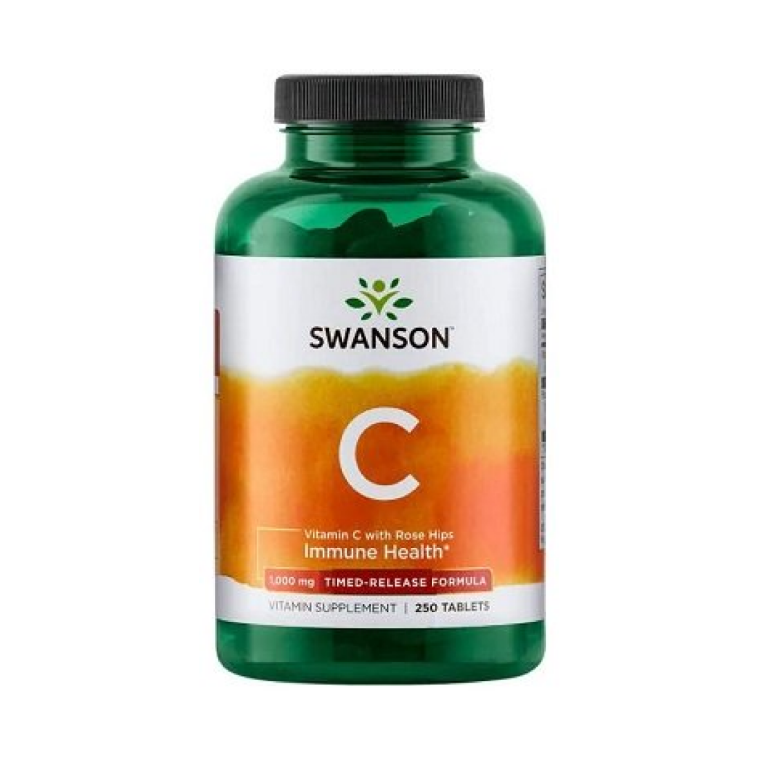 SWANSON VITAMIN C WITH ROSE HIPS EXTRACT - TIMED-RELEASE 1000MG - 250 TABLETS