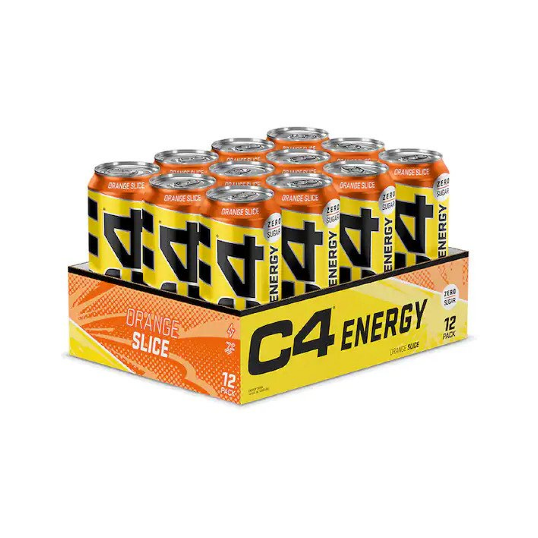 CELLUCOR C4 EXPLOSIVE ENERGY DRINK ORANGE SLICE - 12 X 500 ML