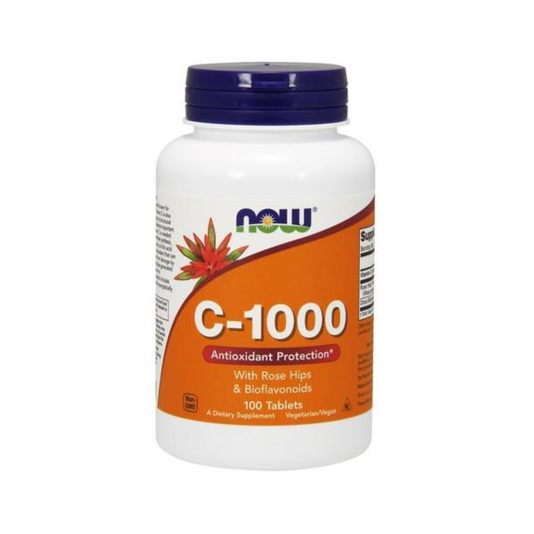NOW FOODS VITAMIN C-1000 WITH ROSE HIPS & BIOFLAVONOIDS - 100 TABLETS