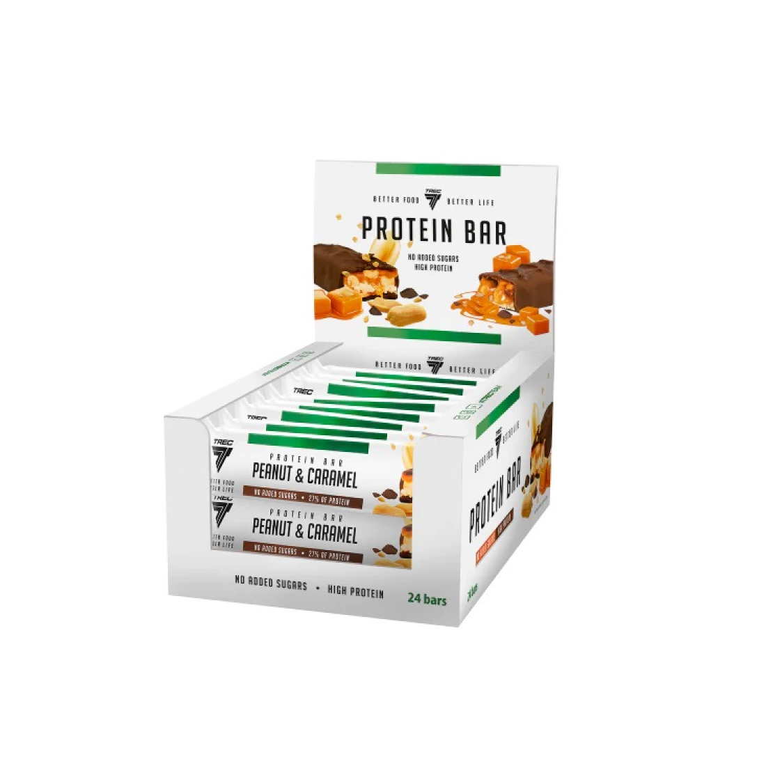 TREC NUTRITION PROTEIN BAR PEANUT & CARAMEL - 24 X 49G