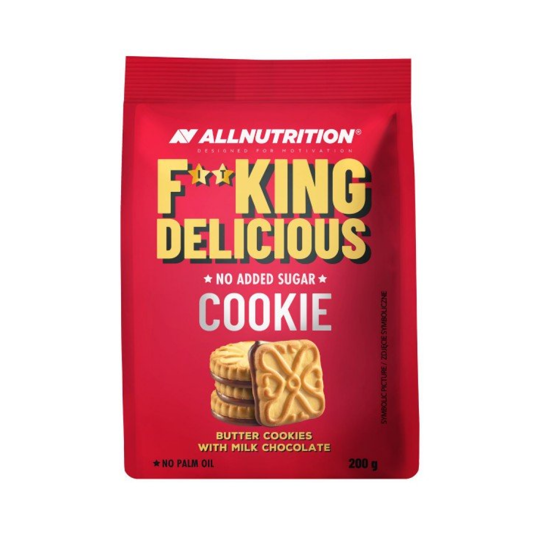 ALLNUTRITION FITKING DELICIOUS COOKIE BUTTER COOKIES WITH MILK CHOCOLATE - 200 GRAMS