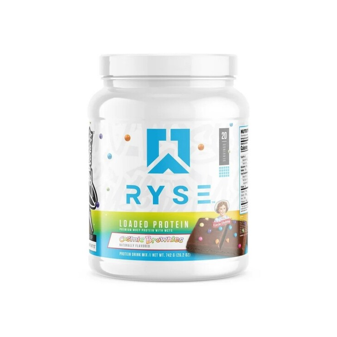 RYSE LOADED PROTEIN LITTLE DEBBIE COSMIC BROWNIES - 742 GRAMS