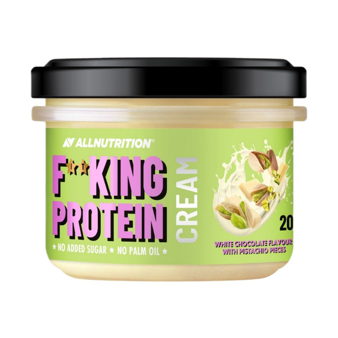 ALLNUTRITION FITKING PROTEIN CREAM WHITE CHOCOLATE WITH PISTACHIO PIECES - 200 GRAMS