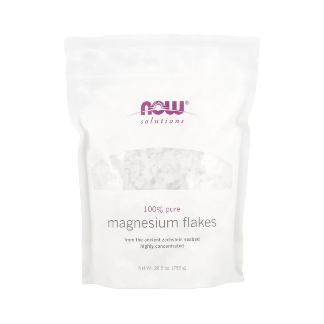NOW FOODS 100% PURE MAGNESIUM FLAKES - 750 GRAMS
