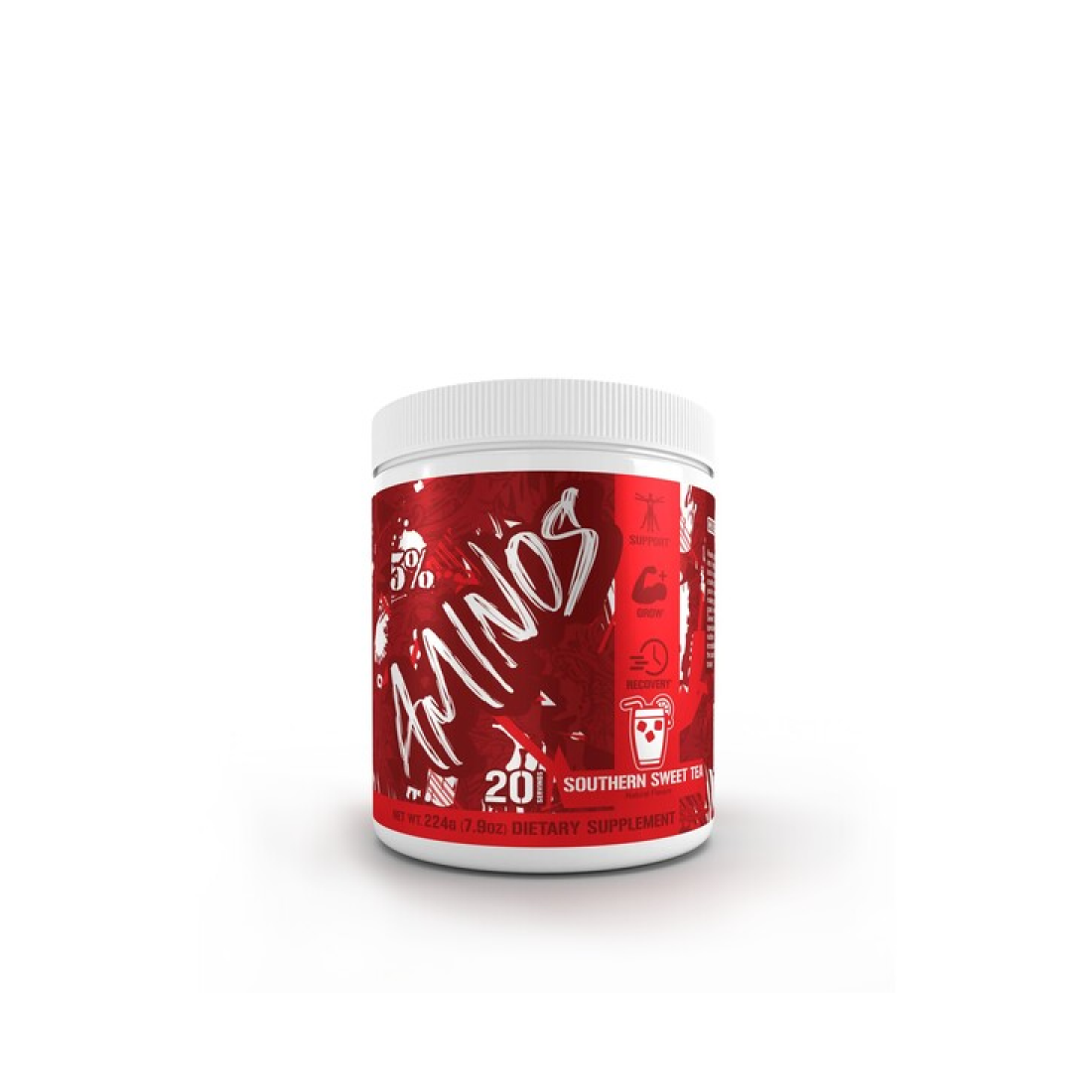 5% NUTRITION AMINOS - CODE RED SOUTHERN SWEET TEA - 224 GRAMS