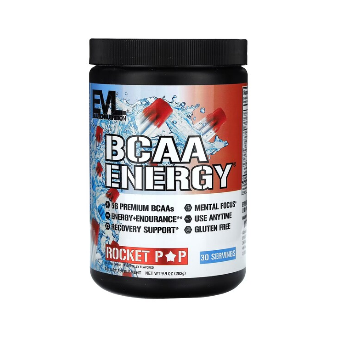 EVLUTION NUTRITION BCAA ENERGY ROCKET POP - 282 GRAMS