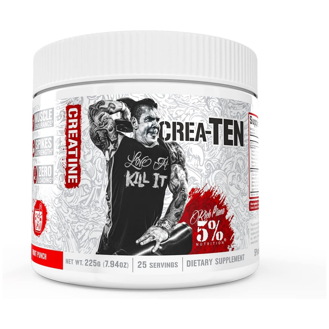 5% NUTRITION CREA-TEN - LEGENDARY SERIES FRUIT PUNCH - 225 GRAMS