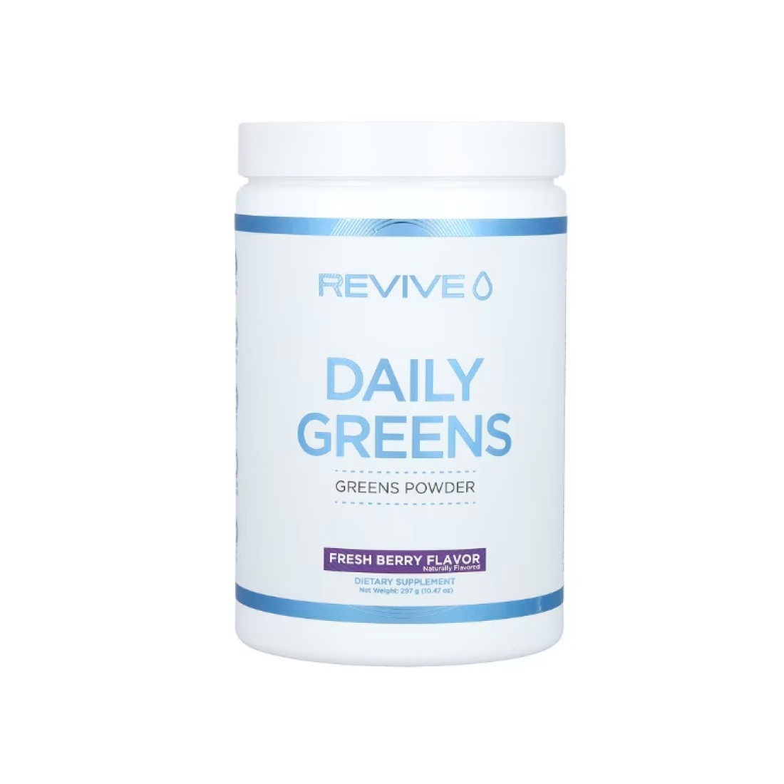 REVIVE DAILY GREENS POWDER FRESH BERRY - 297 GRAMS