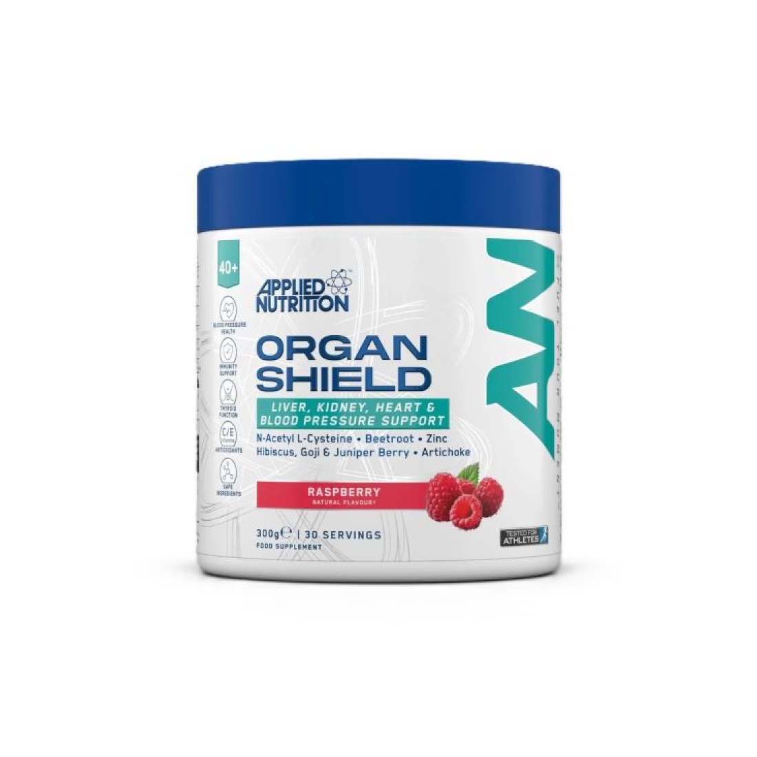 APPLIED NUTRITION AGEWELL 40+ ORGAN SHIELD RASPBERRY - 300 GRAMS