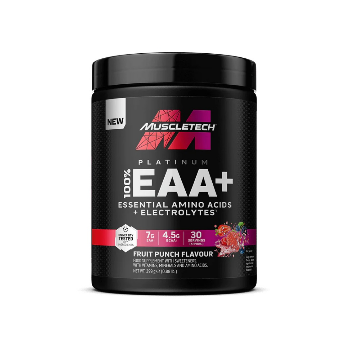 MUSCLETECH PLATINUM 100% EAA+ FRUIT PUNCH - 399 GRAMS