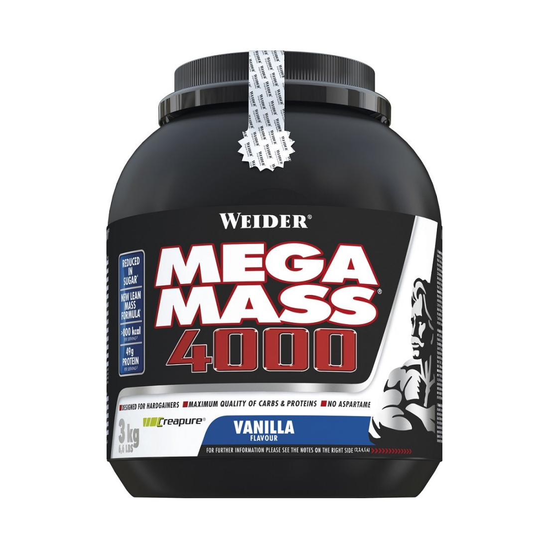 WEIDER MEGA MASS 4000 VANILLA - 3000 GRAMS