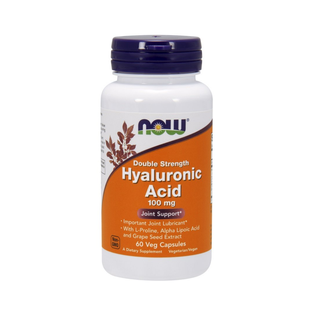 NOW FOODS HYALURONIC ACID 100MG DOUBLE STRENGTH - 60 VCAPS