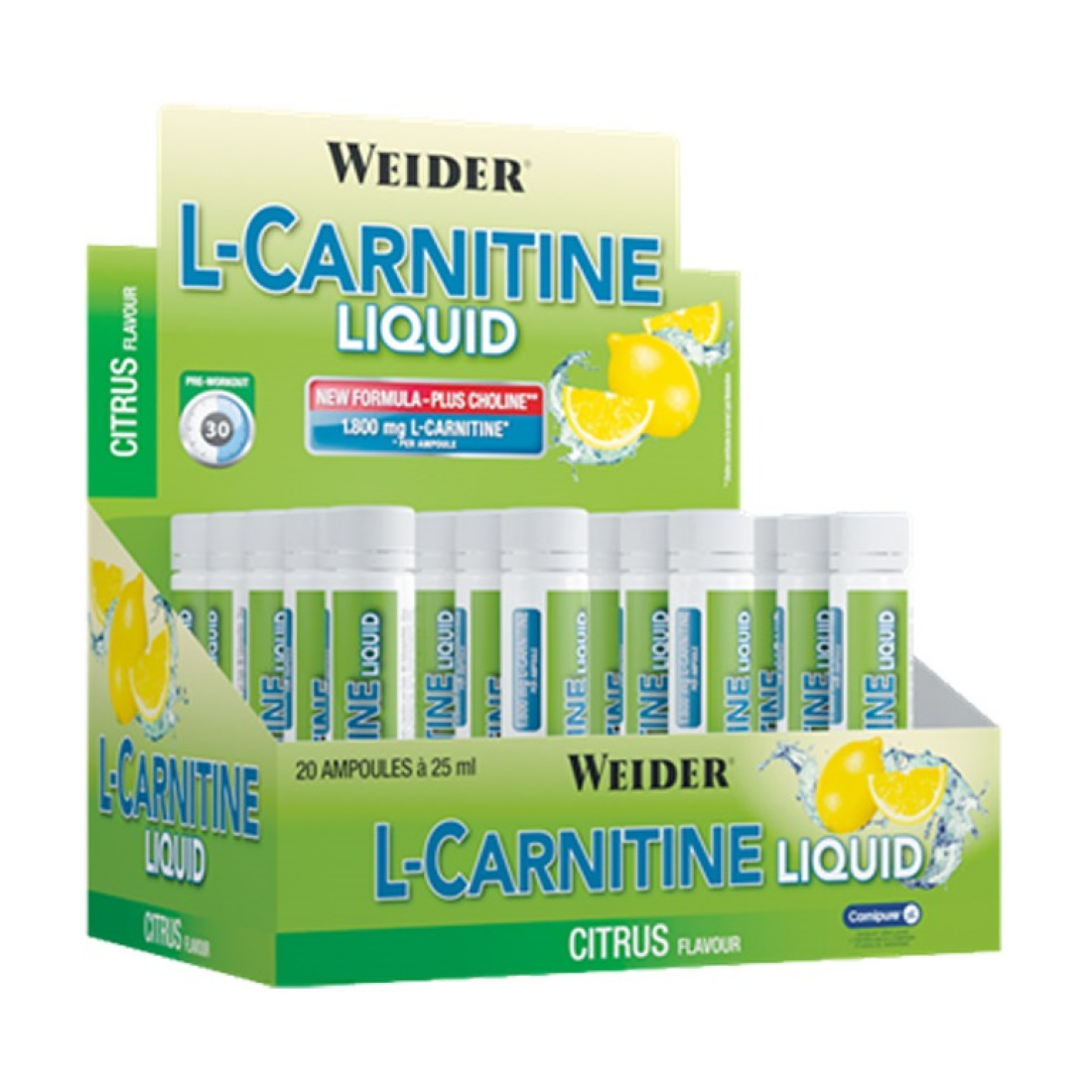 WEIDER L-CARNITINE LIQUID CITRUS - 20 X 25 ML