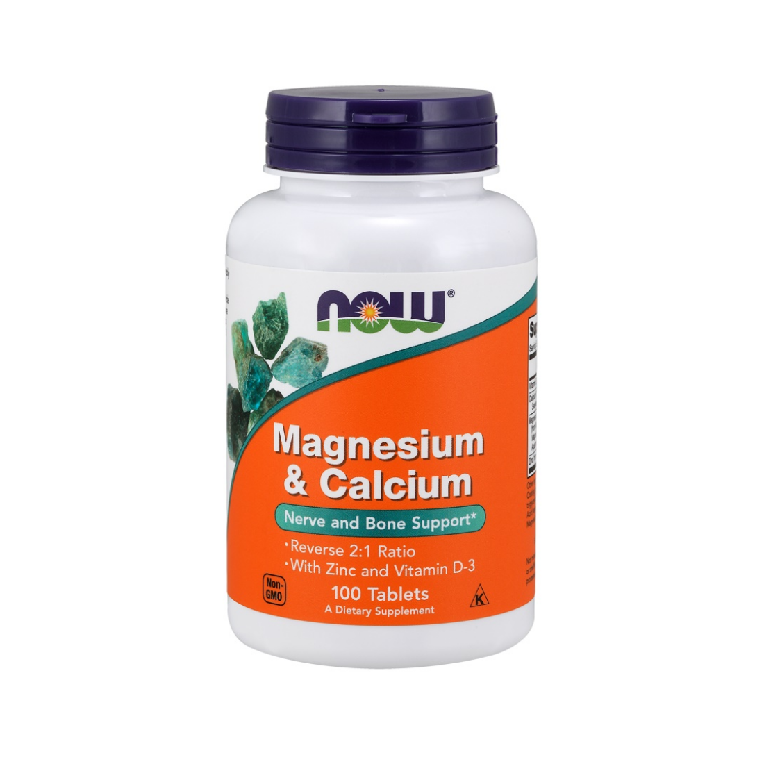 NOW FOODS MAGNESIUM & CALCIUM WITH ZINC AND VITAMIN D3 - 100 TABLETS