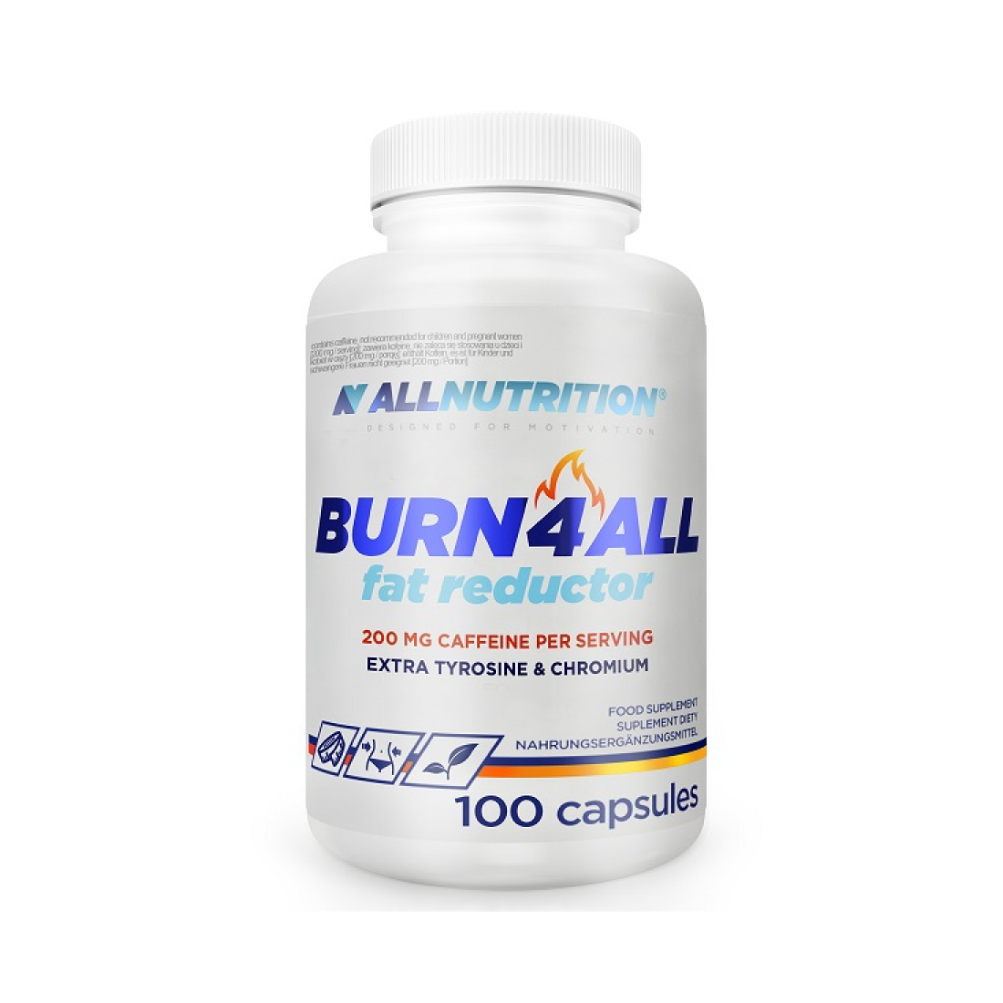 ALLNUTRITION BURN4ALL 200MG CAFFEINE - 100 CAPS