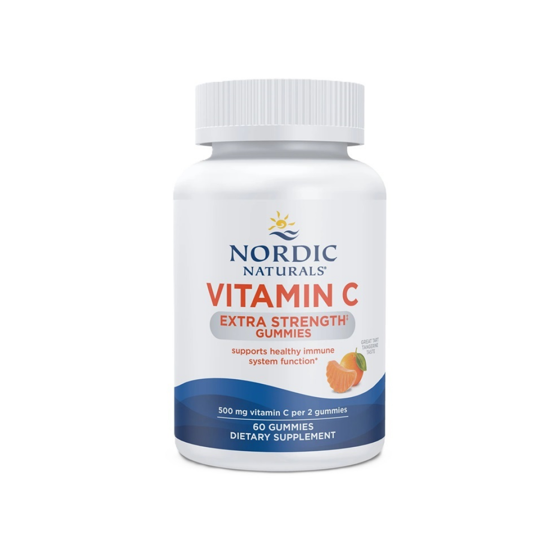 NORDIC NATURALS VITAMIN C EXTRA STRENGTH GUMMIES TANGERINE - 60 GUMMIES