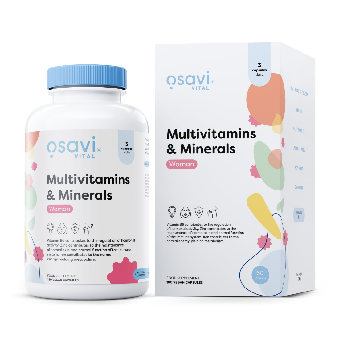 OSAVI MULTIVITAMINS & MINERALS WOMAN - 180 VEGAN CAPS