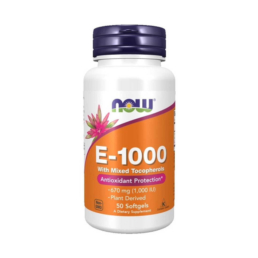 NOW FOODS VITAMIN E-1000 - NATURAL (MIXED TOCOPHEROLS) - 50 SOFTGELS