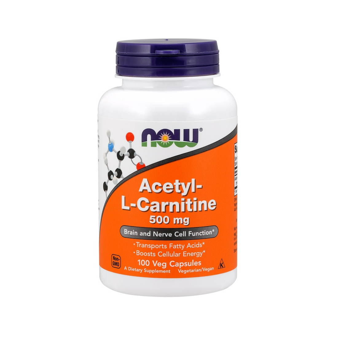 NOW FOODS ACETYL-L-CARNITINE 500MG - 100 VCAPS