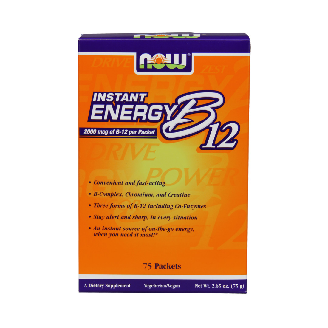 NOW FOODS VITAMIN B-12 INSTANT ENERGY - 75 PACKETS