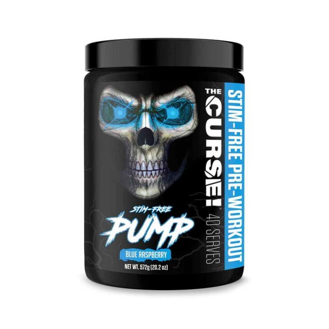 JNX SPORTS THE CURSE! STIM-FREE PUMP BLUE RASPBERRY - 572 GRAMS