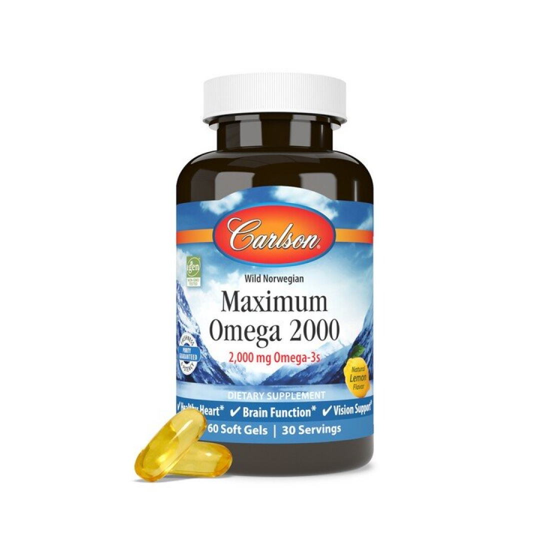 CARLSON LABS MAXIMUM OMEGA 2000 - 60 SOFTGELS
