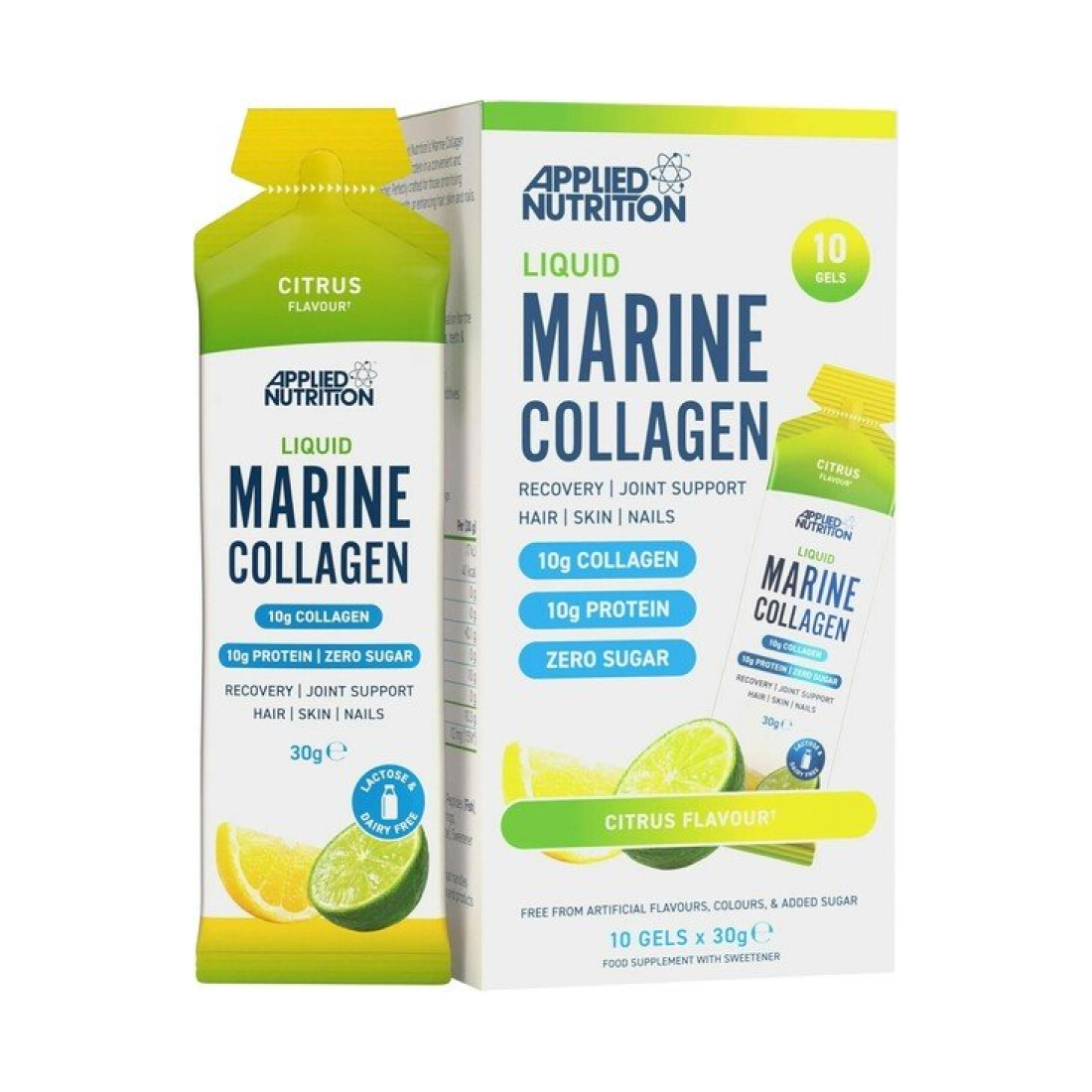 APPLIED NUTRITION LIQUID MARINE COLLAGEN CITRUS - 10 X 30G