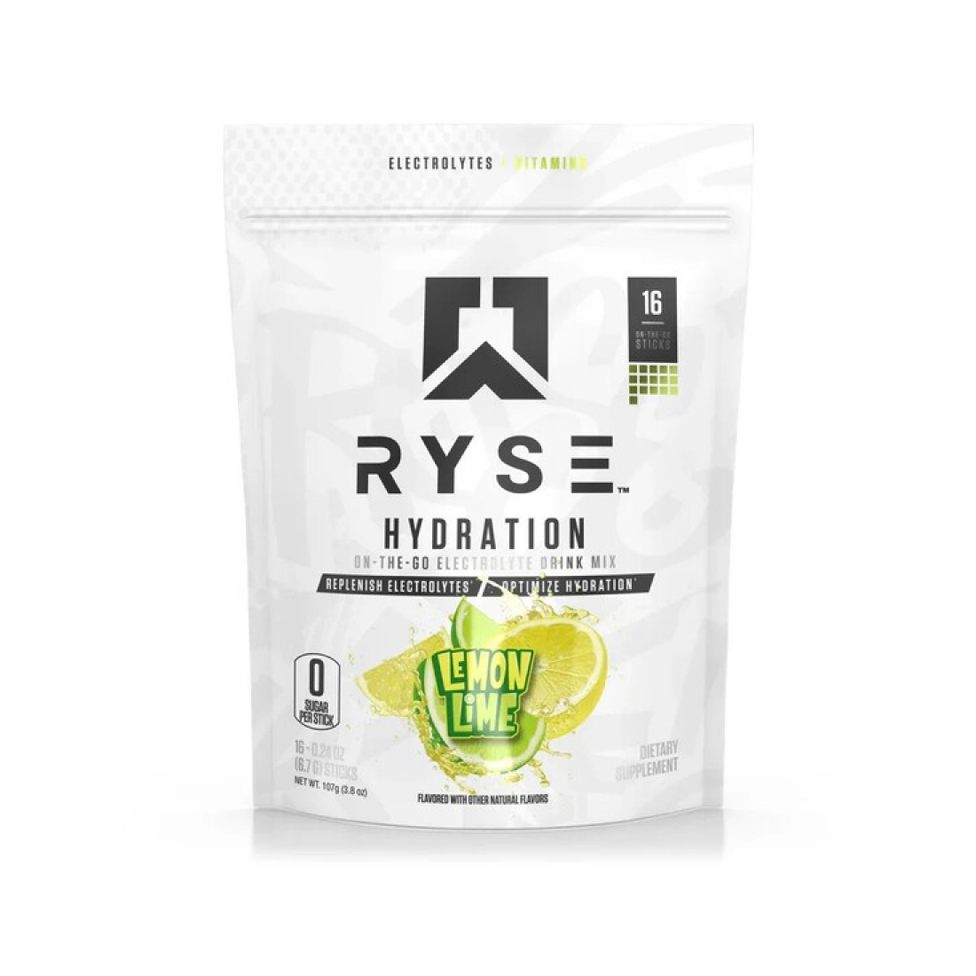 RYSE HYDRATION STICKS LEMON LIME - 16 X 67G