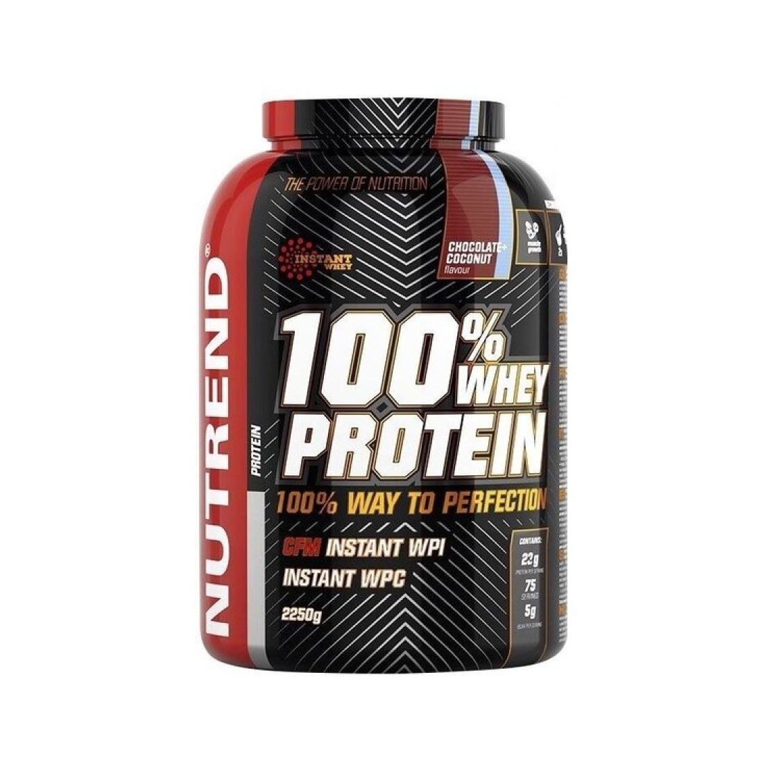 NUTREND 100% WHEY PROTEIN CHOCOLATE COCONUT - 2250 GRAMS