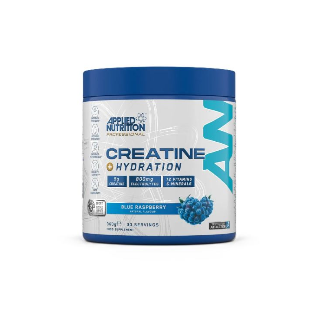 APPLIED NUTRITION CREATINE + HYDRATION BLUE RASPBERRY - 360 GRAMS