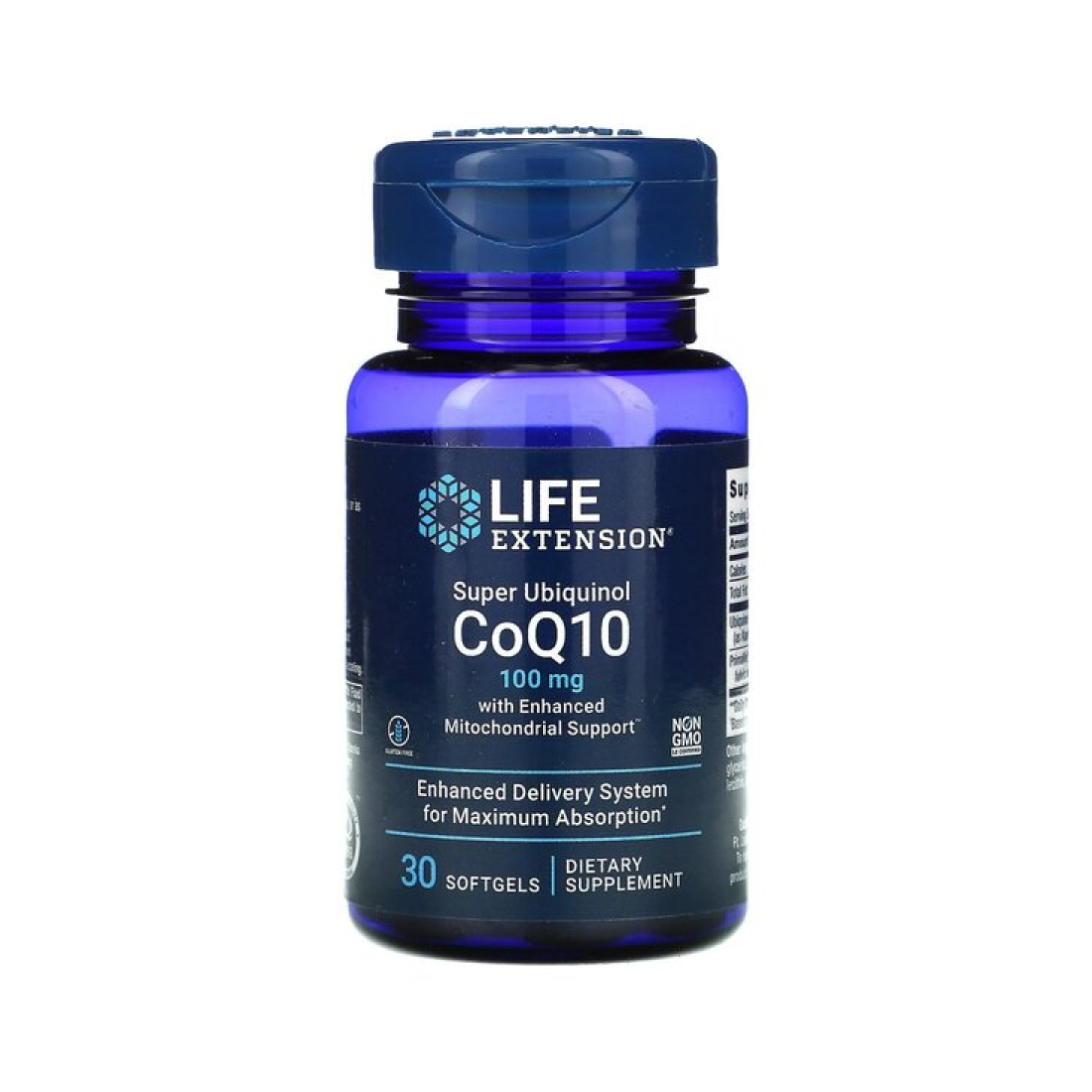LIFE EXTENSION SUPER UBIQUINOL COQ10 WITH ENHANCED MITOCHONDRIAL SUPPORT 100MG - 30 SOFTGELS