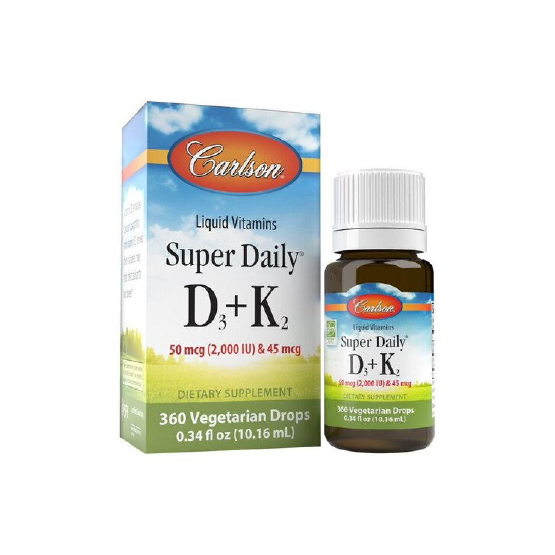 CARLSON LABS SUPER DAILY D3 + K2 2000 IU - 10 ML
