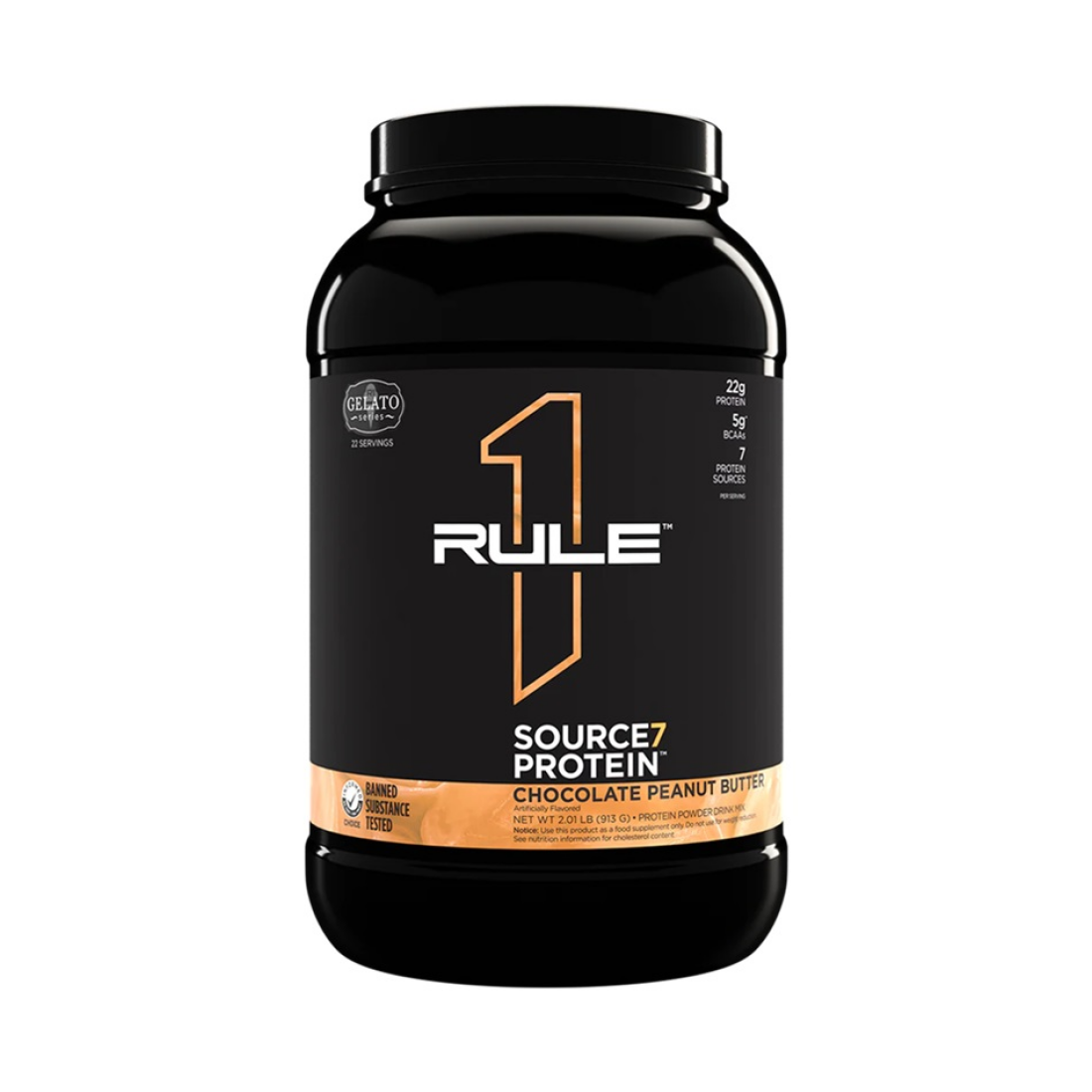 RULE ONE SOURCE7 PROTEIN CHOCOLATE PEANUT BUTTER GELATO - 913 GRAMS