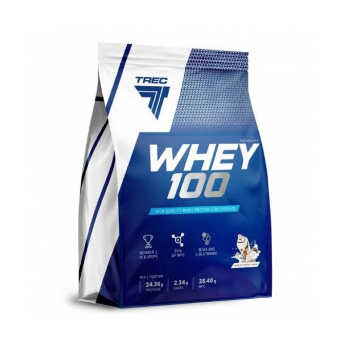 TREC NUTRITION WHEY 100 (BAG) CHOCOLATE COCONUT - 2275 GRAMS