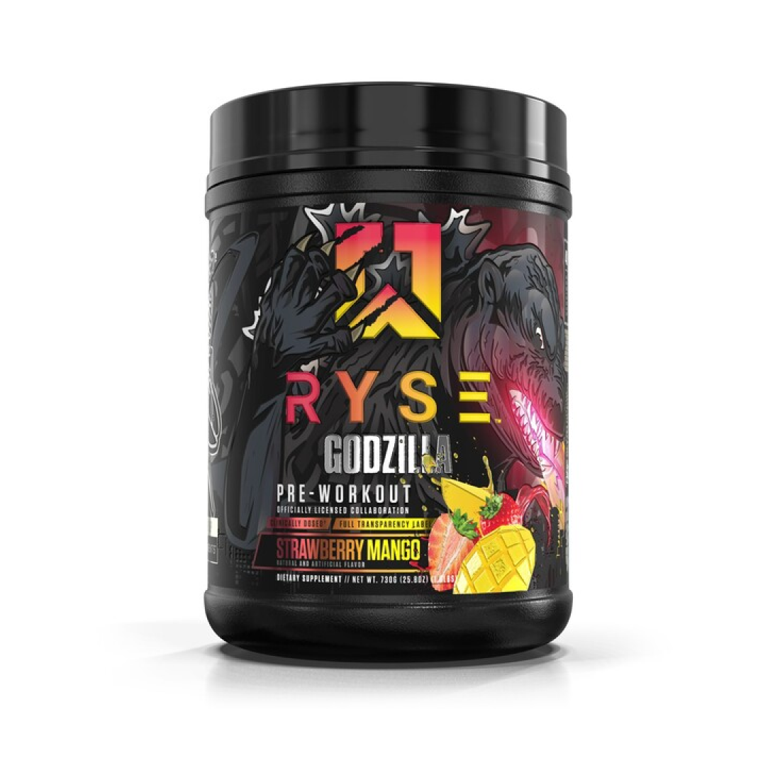 RYSE GODZILLA PRE-WORKOUT STRAWBERRY MANGO - 730 GRAMS