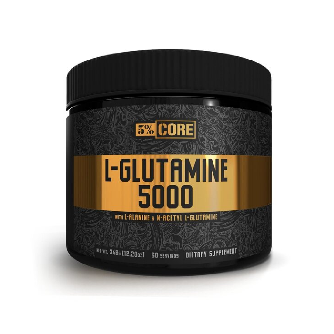 5% NUTRITION L-GLUTAMINE 5000 - CORE SERIES UNFLAVOURED - 348 GRAMS