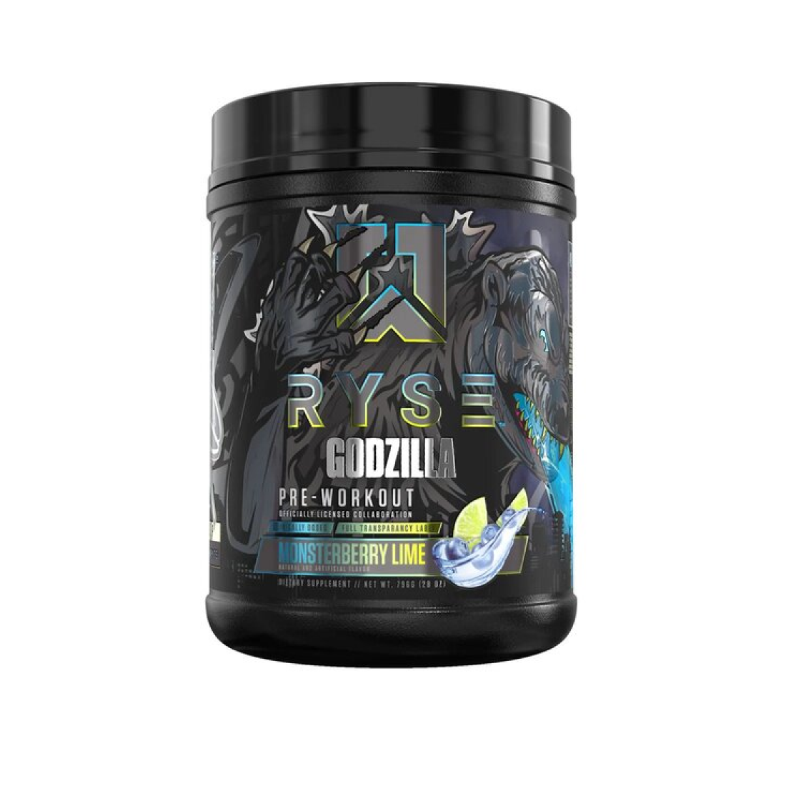 RYSE GODZILLA PRE-WORKOUT MONSTERBERRY LIME - 796 GRAMS