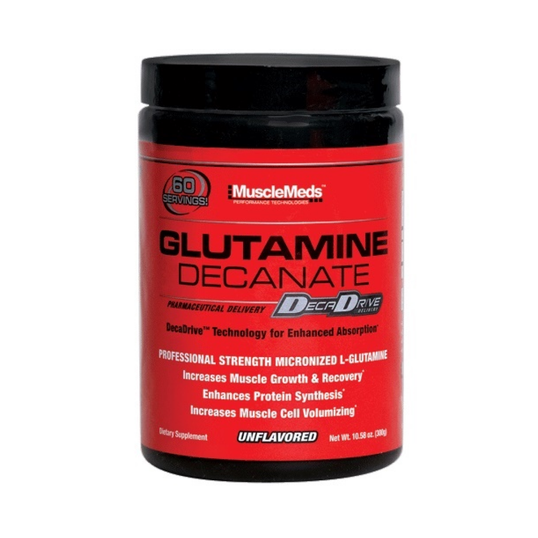 MUSCLEMEDS GLUTAMINE DECANATE UNFLAVORED - 300 GRAMS