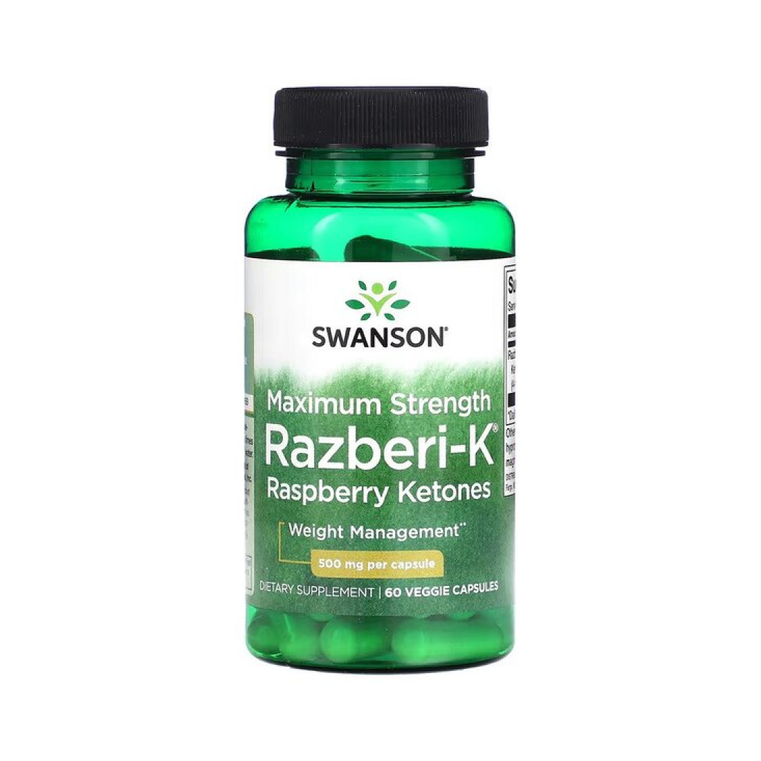 SWANSON RAZBERI-K 500MG MAXIMUM STRENGTH - 60 VCAPS