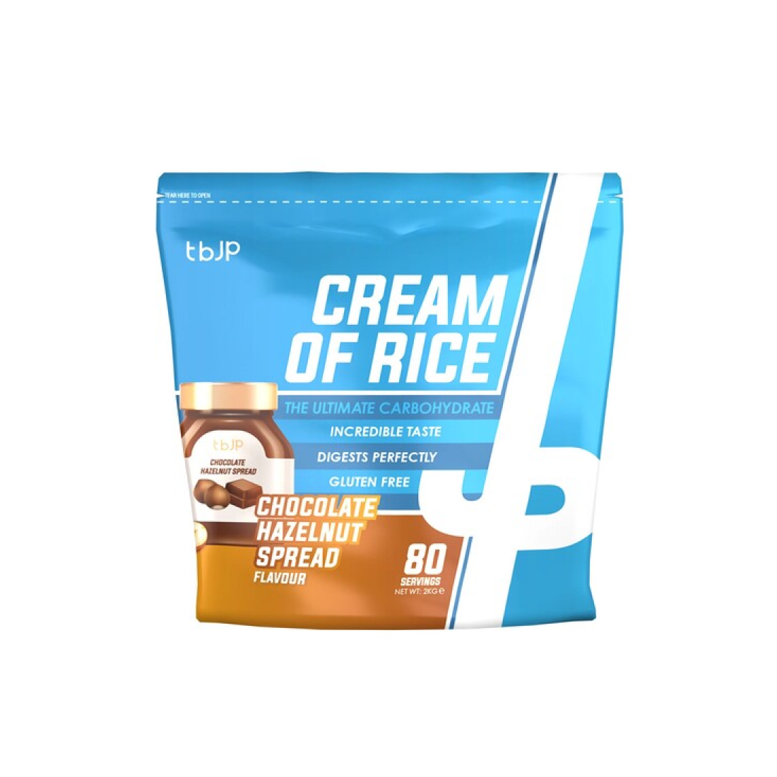 TRAINED BY JP CREAM OF RICE CHOCOLATE HAZELNUT SPREAD - 2000 GRAMS