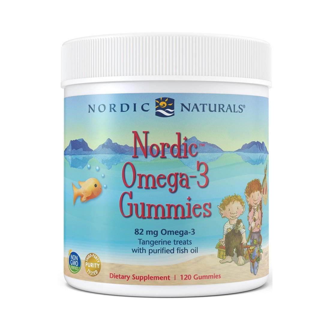 NORDIC NATURALS NORDIC OMEGA-3 GUMMIES 82MG TANGERINE TREATS - 120 GUMMIES