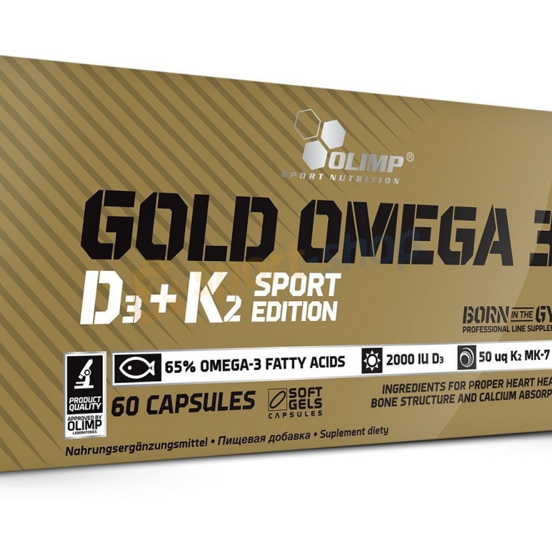 OLIMP NUTRITION GOLD OMEGA 3 D3 + K2 SPORT EDITION - 60 CAPS