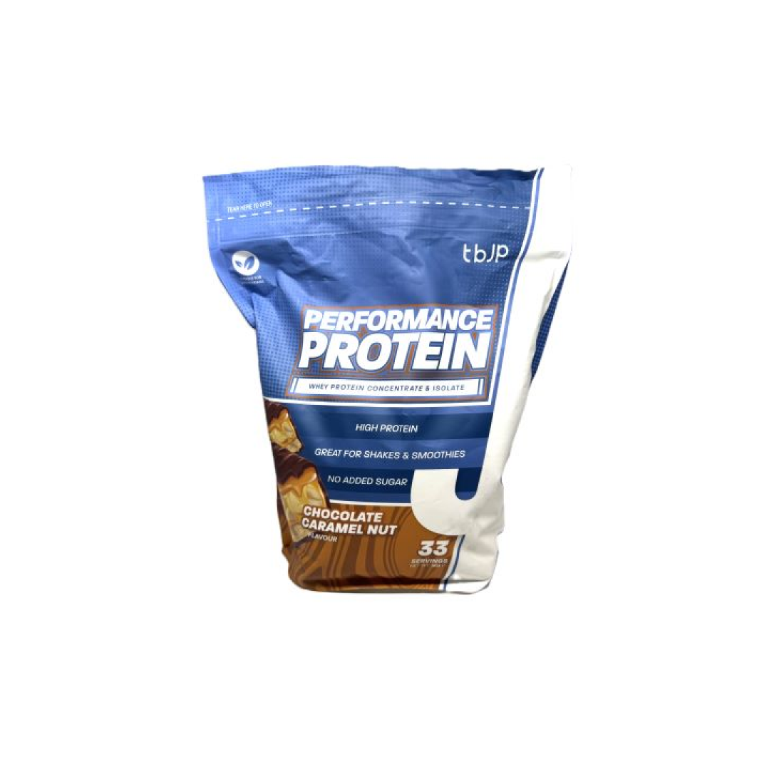 TRAINED BY JP PERFORMANCE PROTEIN CHOCOLATE CARAMEL NUT - 1000 GRAMS