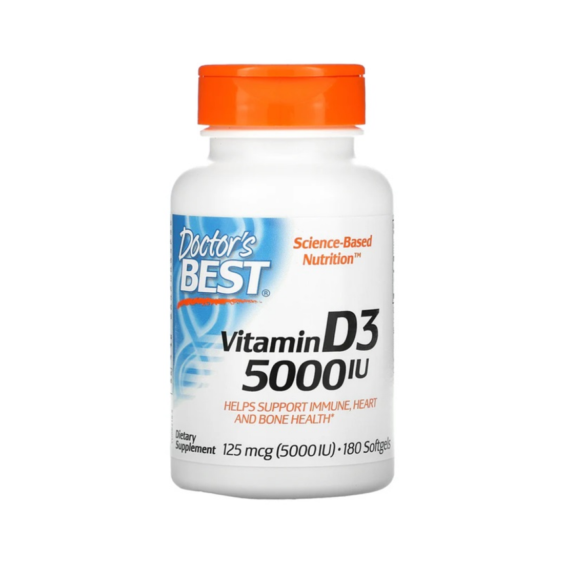 DOCTOR'S BEST VITAMIN D3 5000 IU - 180 SOFTGELS