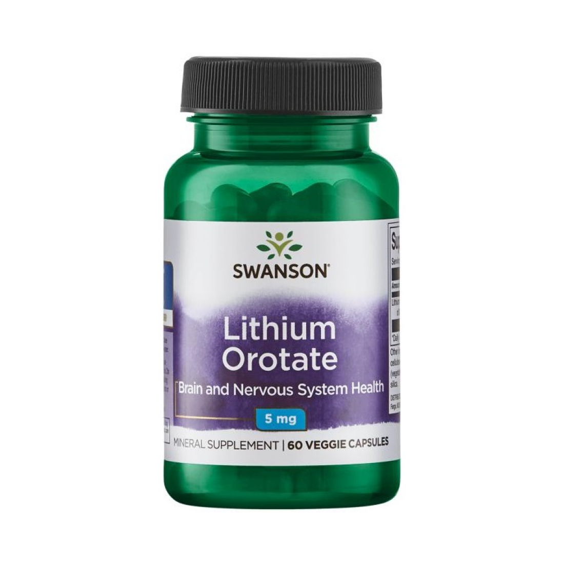 SWANSON LITHIUM OROTATE 5MG - 60 VCAPS